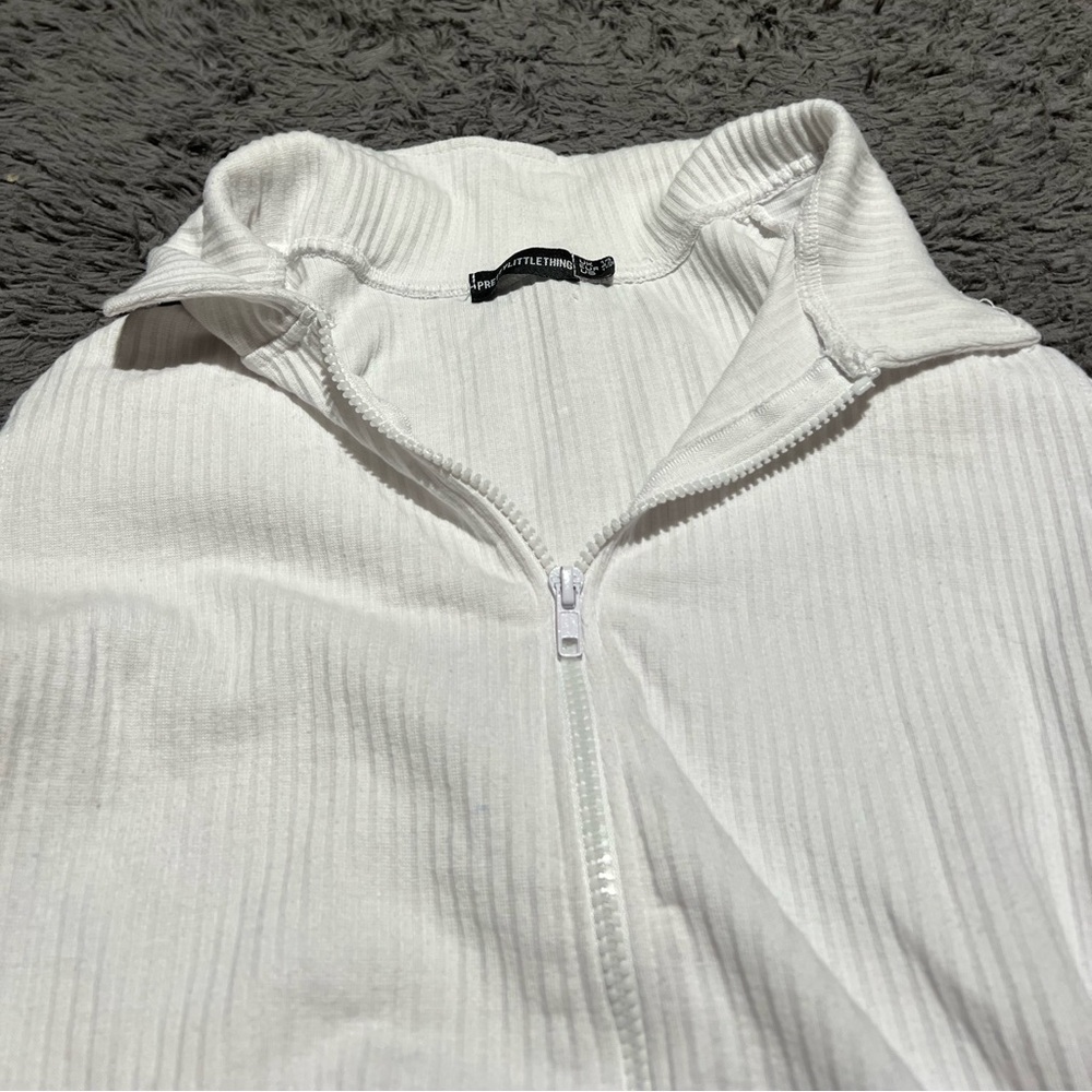 Collared Zip PLT Crop Top